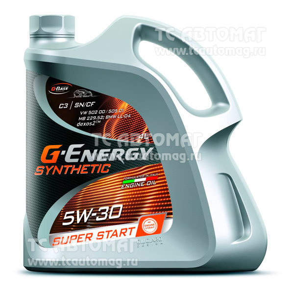 Масло G-Energy Super Start 5W-30 4л синтетика API SN/CF; ACEA C3  253142400