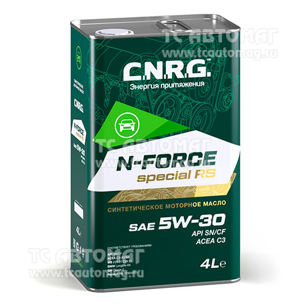 Масло C.N.R.G. N-Force Special RS  5W-30 4л синт API SN/CF (металл) , ACEA С3 CNRG-024-0004 (уп.4)