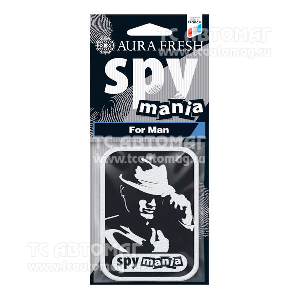 Ароматизатор AURA FRESH SPY MANIA For Man картон 23102