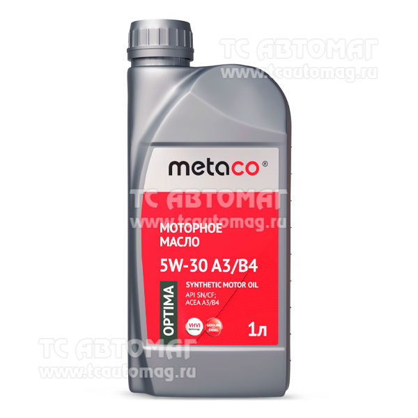 Масло METACO OPTIMA 5W-30 A3/B4 1л синт 888-1201-0001 ACEA A3/B4, API SN/CF, MB 229.3/226.5, VW 502.00/505.00 (уп 16)