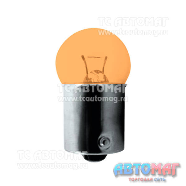 Лампа 12V  5W (пупсик) желтая 