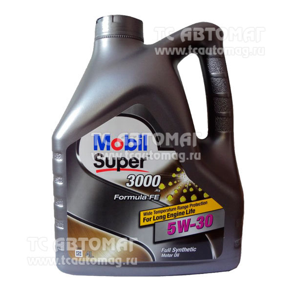 Масло MOBIL Super 3000 Х1_Formula FE Special синтетика 5W30 4л. ACEA A5/B5, API SN/SL/CF 152564