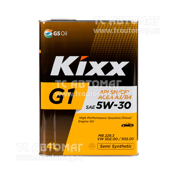 Масло Kixx G1 SP 5W30 4л. синтетика (металлическая канистра) L210144TE1