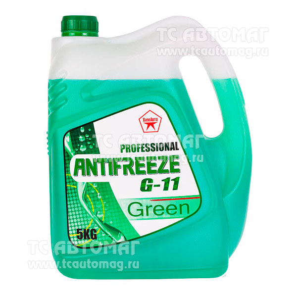 Антифриз G11 (-40) PROFESSIONAL  5кг (зеленый) ХимАвто (стяжка 3 шт.)