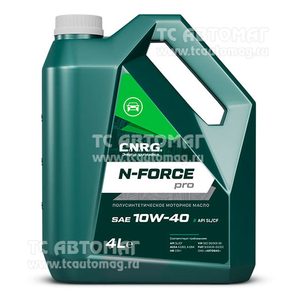Масло C.N.R.G. N-Force Pro 10W-40 4л п/синт API SL/CF, ACEA A3/B4 CNRG-017-0004P пластиковая канистра (уп.4)