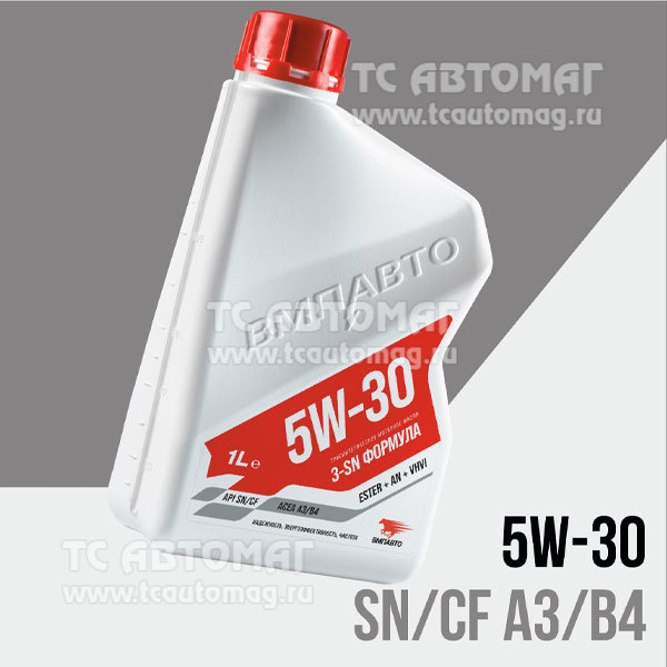 Масло моторное ВМПАВТО 3-SN A3/B4 5w30 1л синтетика (A3/B4, SN/CF), 9210 