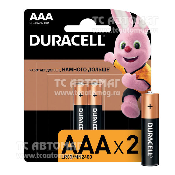 Батарейка DURACELL  AAA Basic LR03  (2шт)  К2