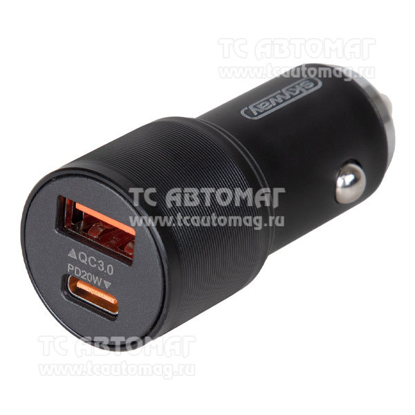 Зарядное устройство для мобильных телефонов 12V/24 25W USB Type-C (PD) черный SKYWAY S04601016